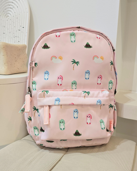 Pink Dino Small Backpack