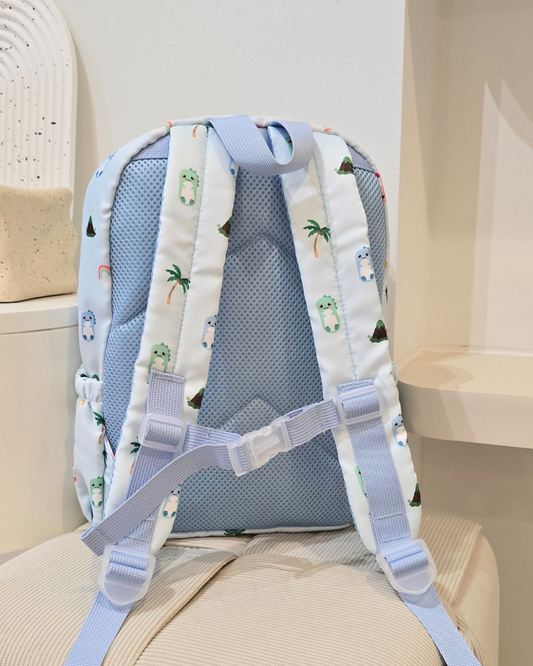 Blue Dino Small Backpack