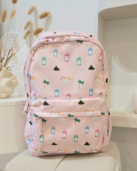 Pink Dino Large Backpack