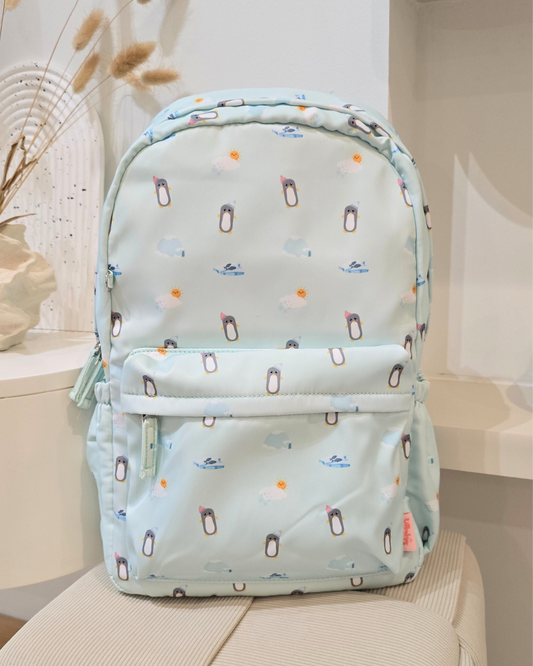 Mint Penguin Large Backpack