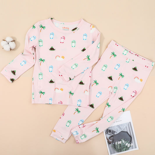 Pink Dino Bamboo Pyjamas