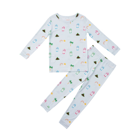 Blue Dino Bamboo Pyjamas