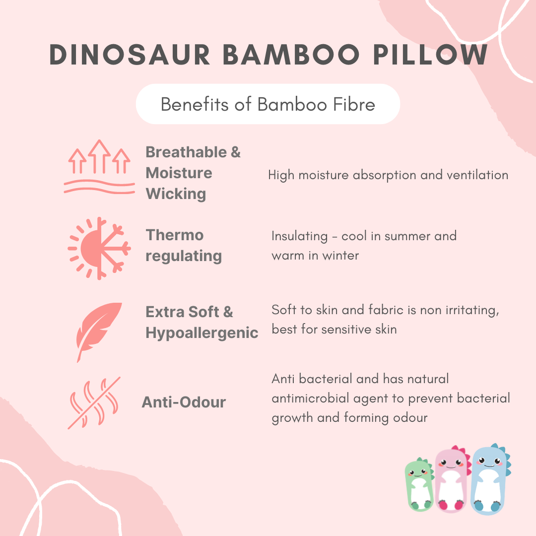 Dinosaur Bamboo Pillows