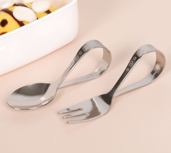 Itzy Ritzy Children Silicone Looped BLW Spoon & Fork Set – Lilbubsy