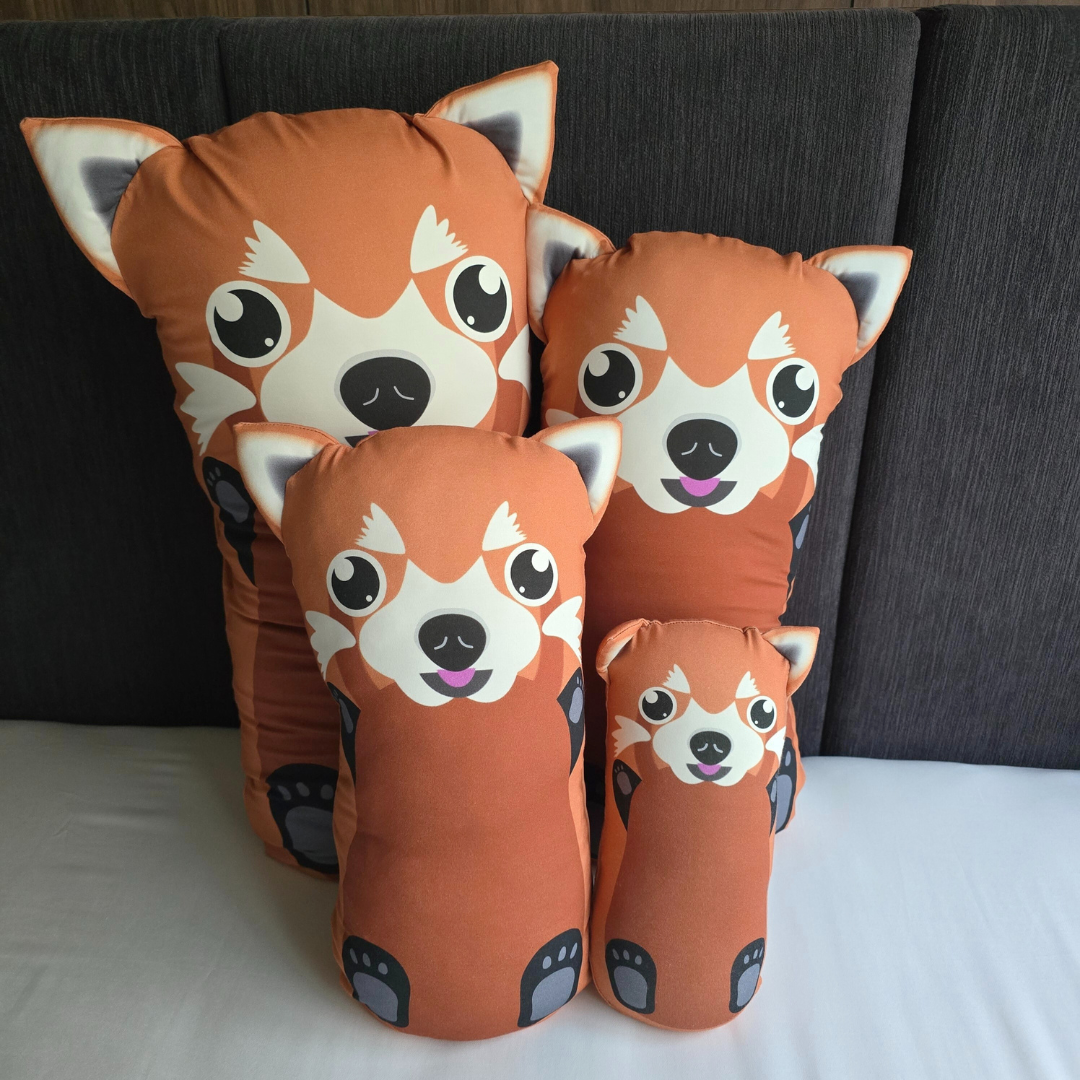 Red Panda Bamboo Pillows