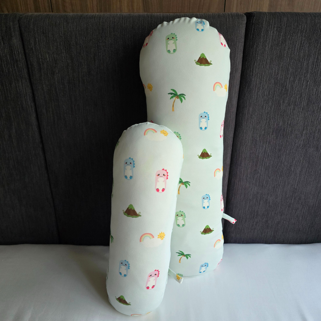 Blue Dino Bamboo Bolsters