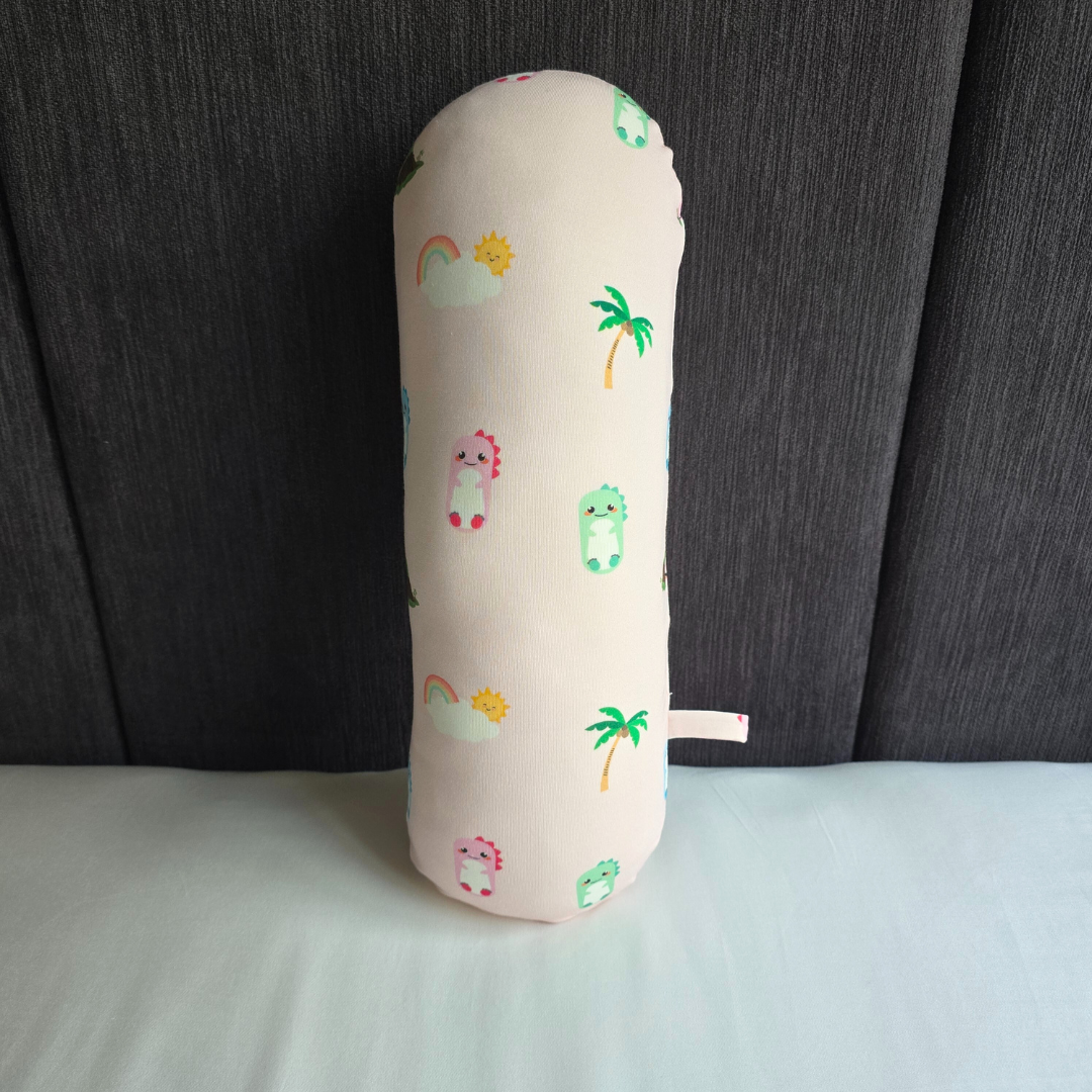 Pink Dino Bamboo Bolsters