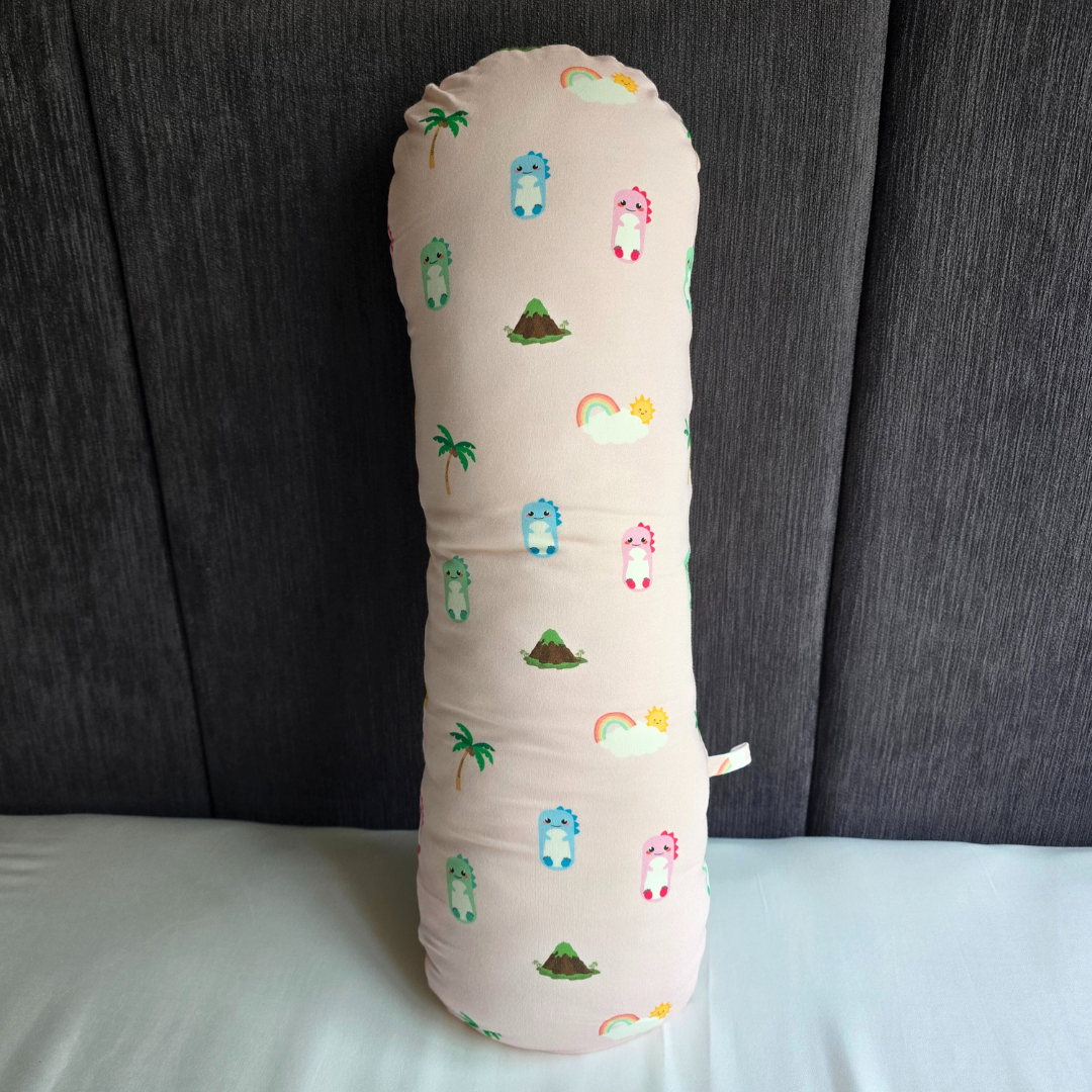 Pink Dino Bamboo Bolsters