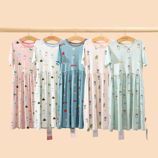 Blue Dino Everyday Dress