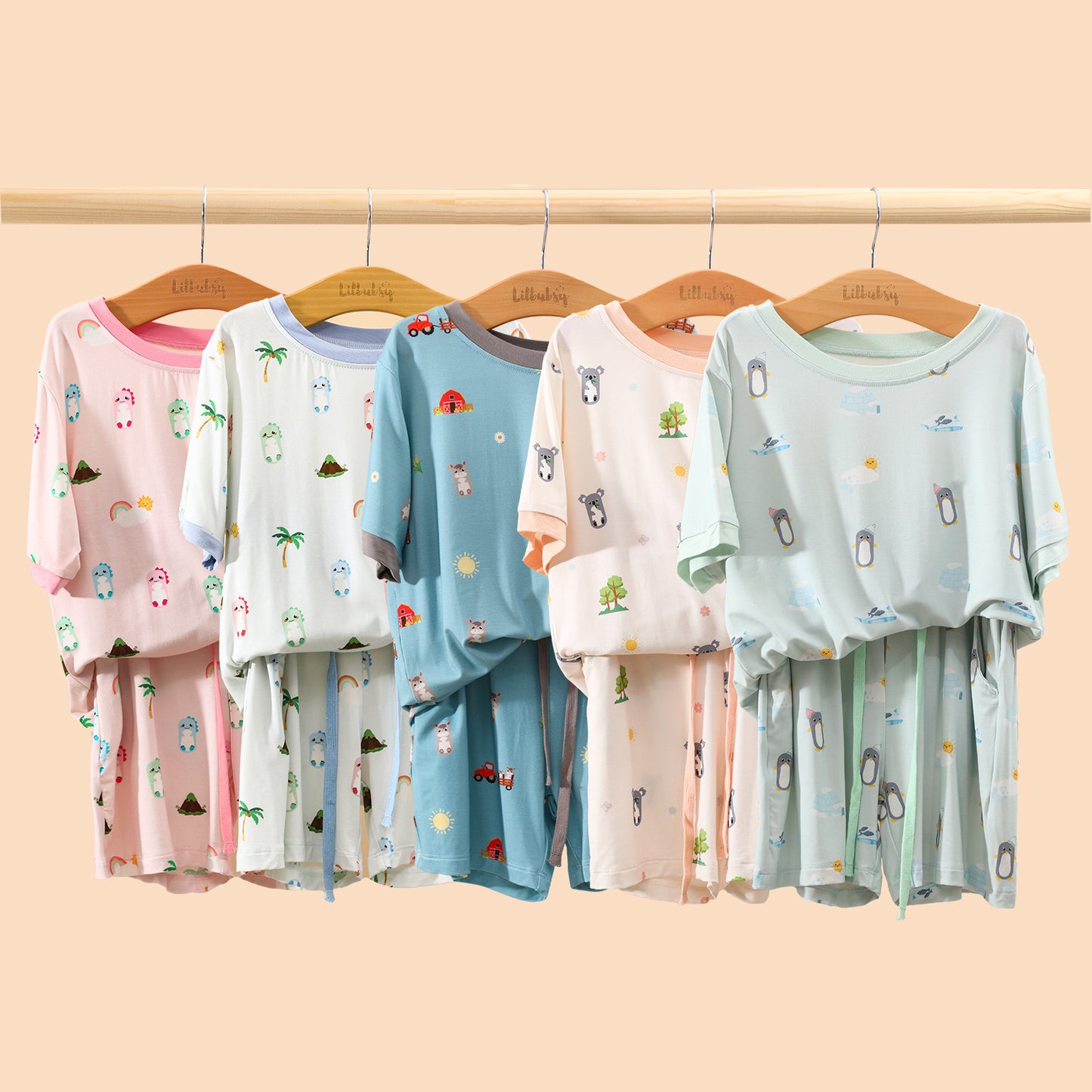 Blue Dino Bamboo Daywear